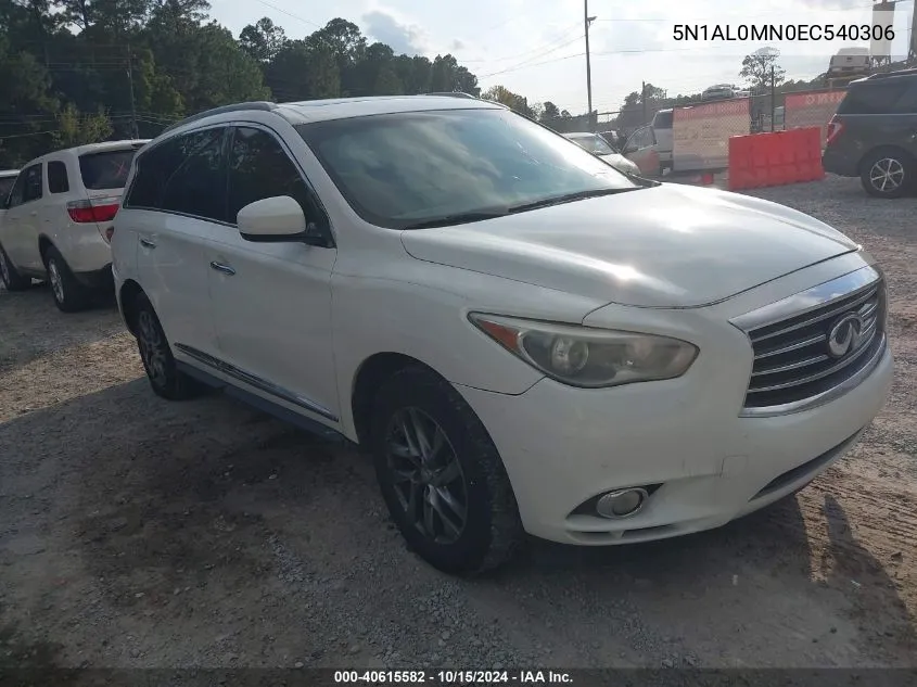 2014 Infiniti Qx60 VIN: 5N1AL0MN0EC540306 Lot: 40615582