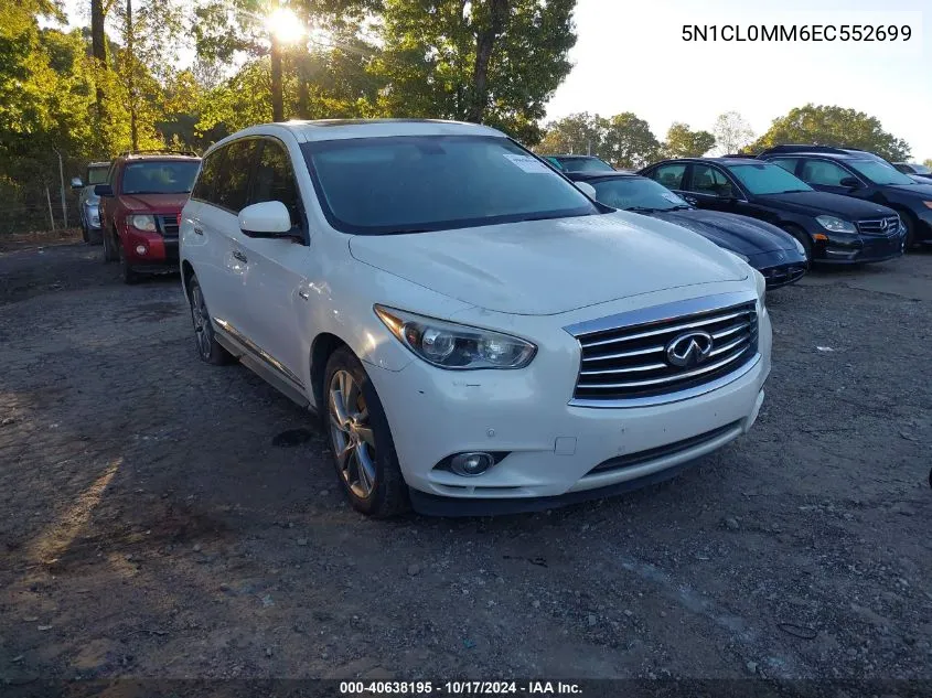 2014 Infiniti Qx60 Hybrid VIN: 5N1CL0MM6EC552699 Lot: 40638195