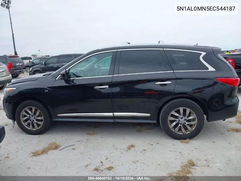 2014 Infiniti Qx60 VIN: 5N1AL0MN5EC544187 Lot: 40640753