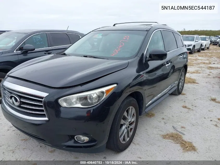 2014 Infiniti Qx60 VIN: 5N1AL0MN5EC544187 Lot: 40640753