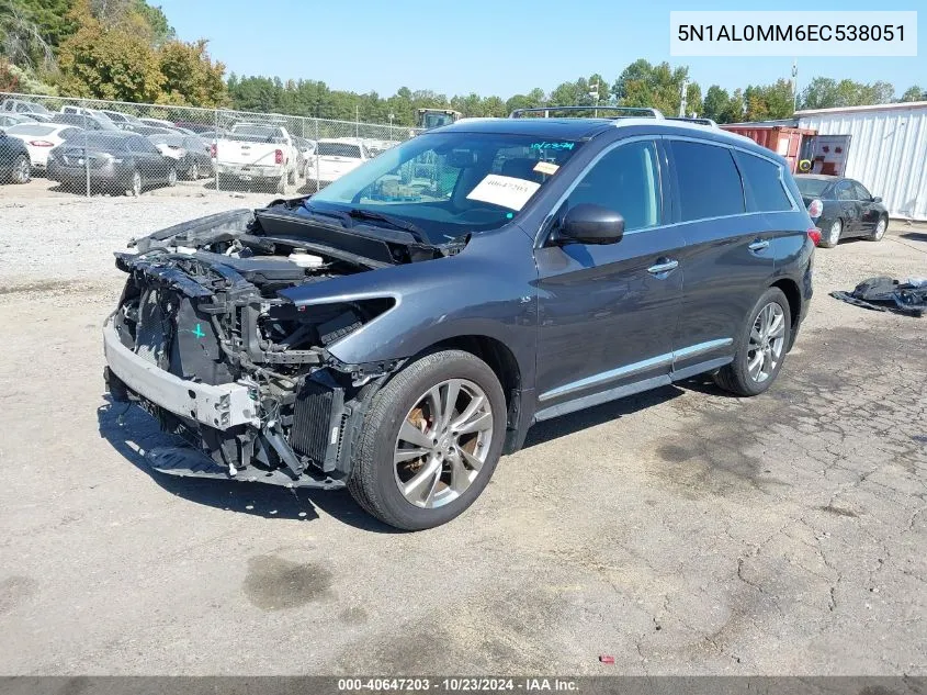 2014 Infiniti Qx60 VIN: 5N1AL0MM6EC538051 Lot: 40647203