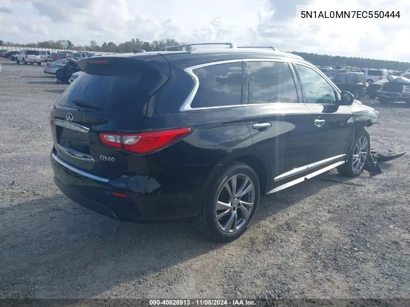 2014 Infiniti Qx60 VIN: 5N1AL0MN7EC550444 Lot: 40828913