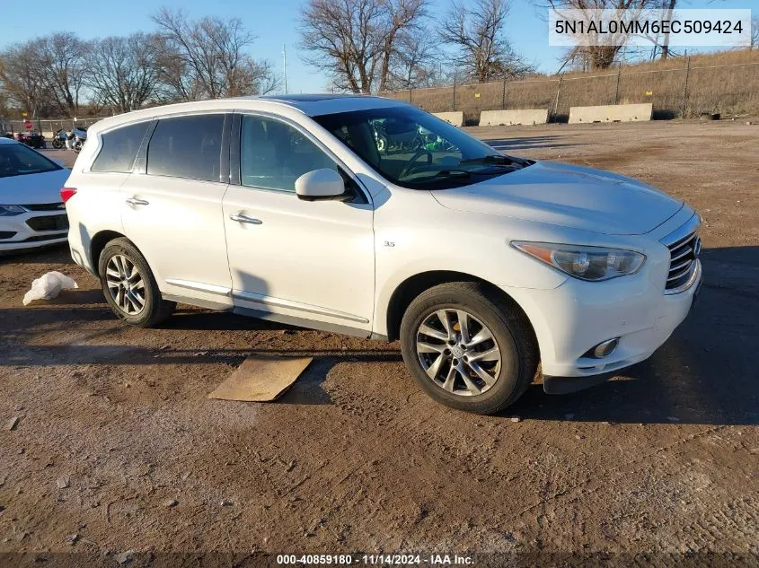 2014 Infiniti Qx60 VIN: 5N1AL0MM6EC509424 Lot: 40859180