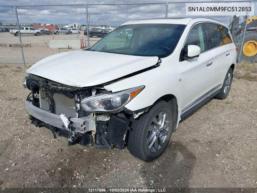 2015 Infiniti Qx60 VIN: 5N1AL0MM9FC512853 Lot: 12117696