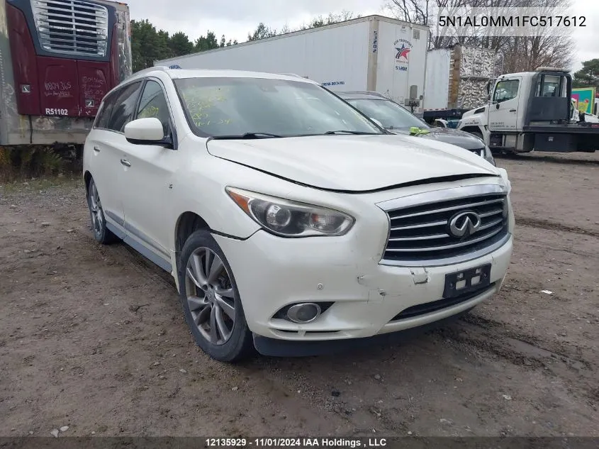 2015 Infiniti Qx60 VIN: 5N1AL0MM1FC517612 Lot: 12135929