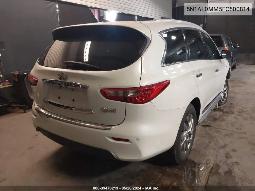 2015 Infiniti Qx60 VIN: 5N1AL0MM5FC500814 Lot: 39478219