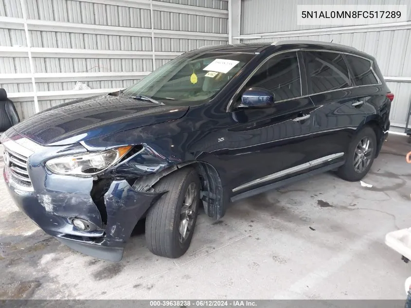 2015 Infiniti Qx60 VIN: 5N1AL0MN8FC517289 Lot: 39638238