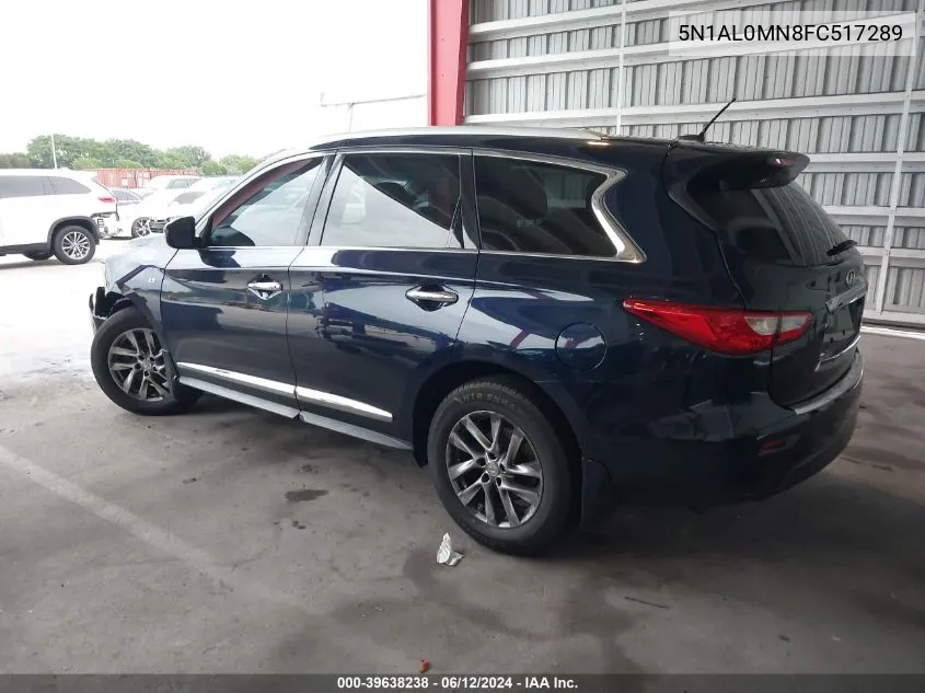 2015 Infiniti Qx60 VIN: 5N1AL0MN8FC517289 Lot: 39638238