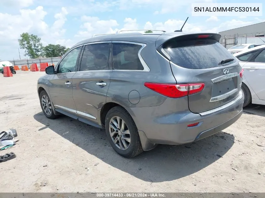 2015 Infiniti Qx60 VIN: 5N1AL0MM4FC530144 Lot: 39714433