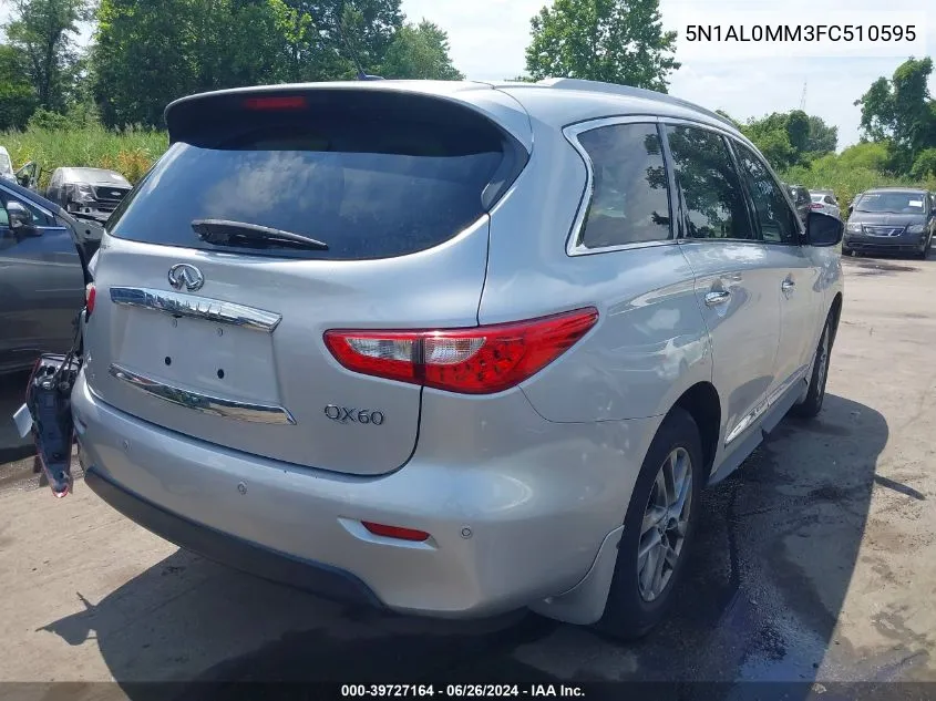 2015 Infiniti Qx60 VIN: 5N1AL0MM3FC510595 Lot: 39727164