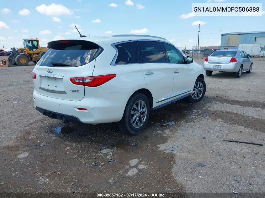 2015 Infiniti Qx60 VIN: 5N1AL0MM0FC506388 Lot: 39857162