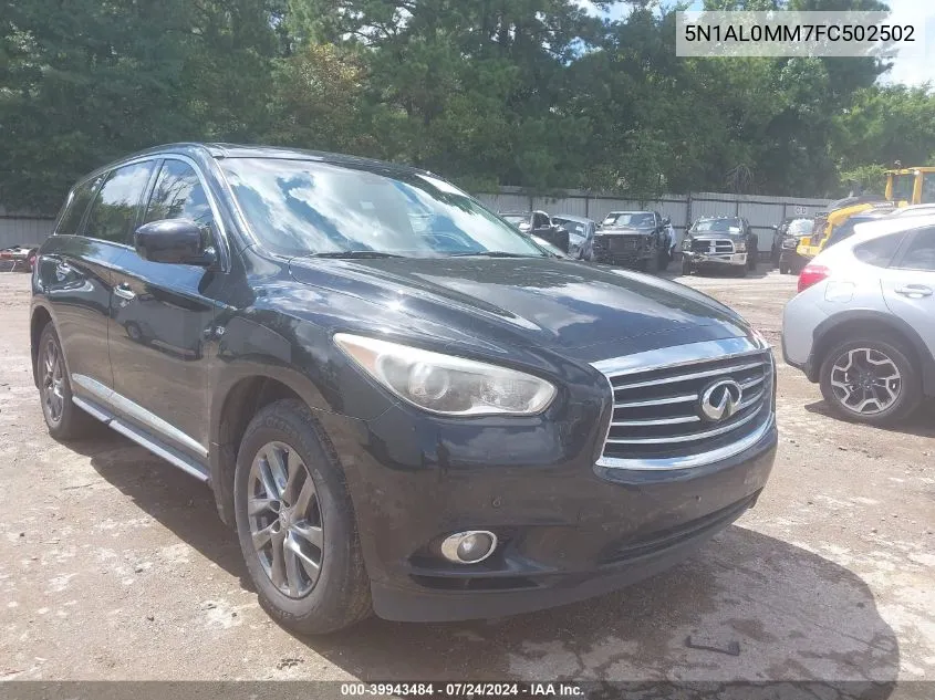 2015 Infiniti Qx60 VIN: 5N1AL0MM7FC502502 Lot: 39943484