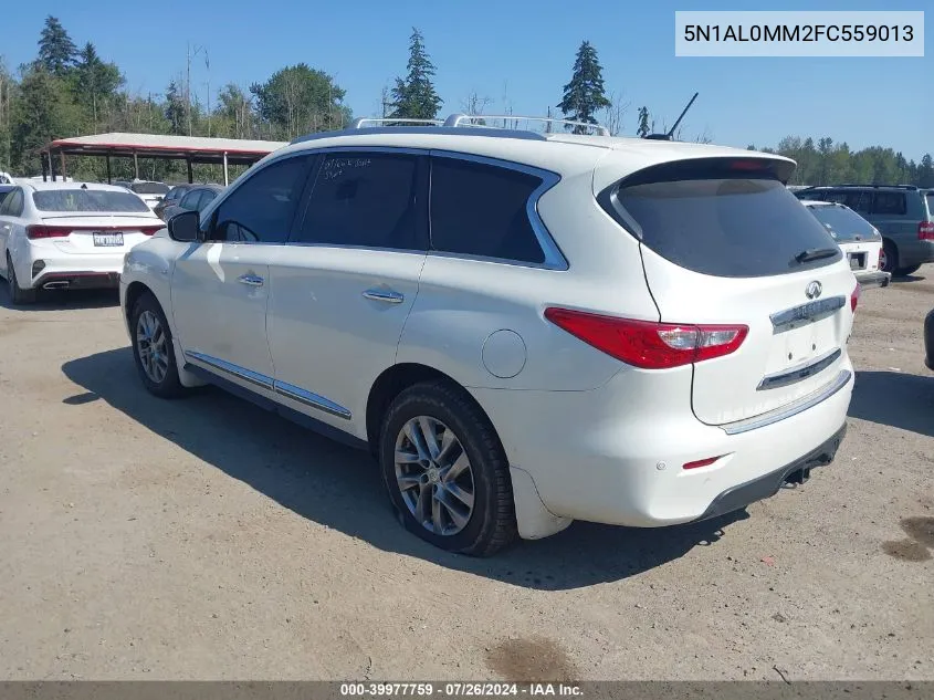 2015 Infiniti Qx60 VIN: 5N1AL0MM2FC559013 Lot: 39977759