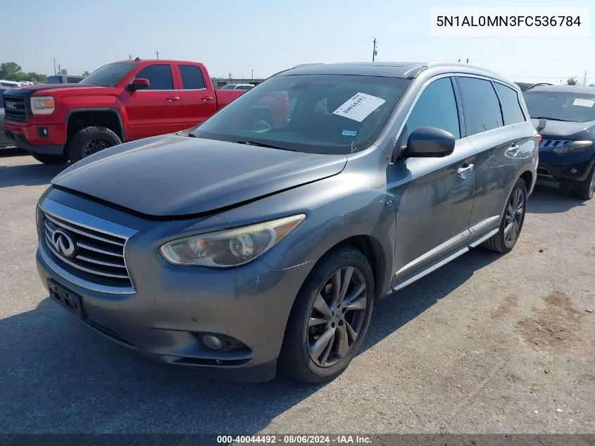 2015 Infiniti Qx60 VIN: 5N1AL0MN3FC536784 Lot: 40044492