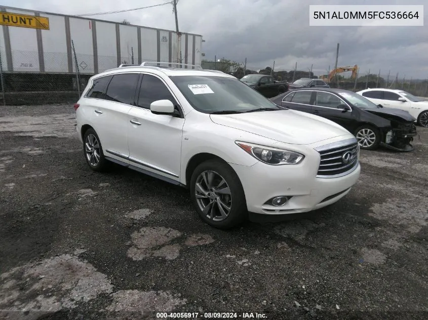 2015 Infiniti Qx60 VIN: 5N1AL0MM5FC536664 Lot: 40056917