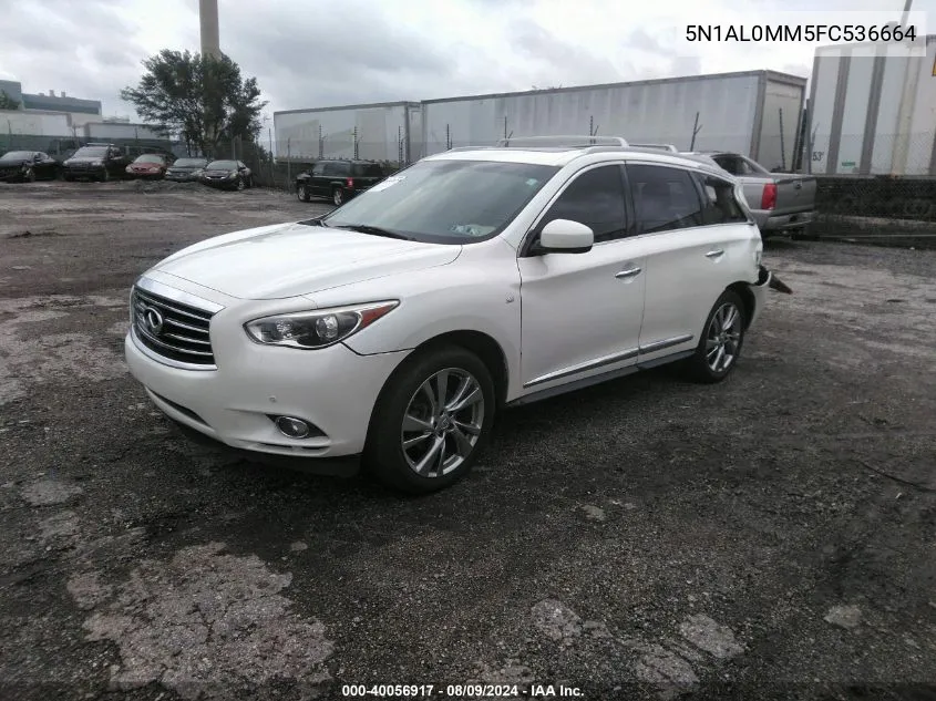 2015 Infiniti Qx60 VIN: 5N1AL0MM5FC536664 Lot: 40056917