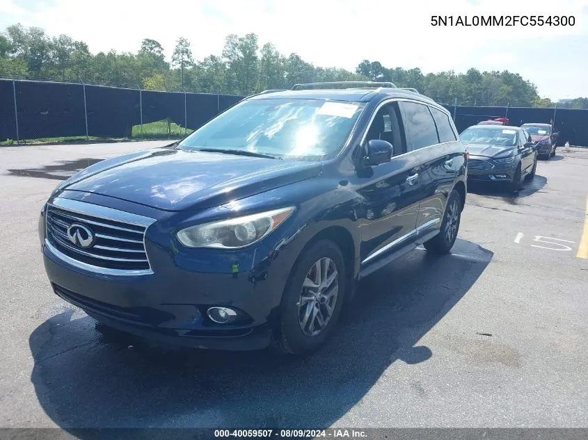 2015 Infiniti Qx60 VIN: 5N1AL0MM2FC554300 Lot: 40059507