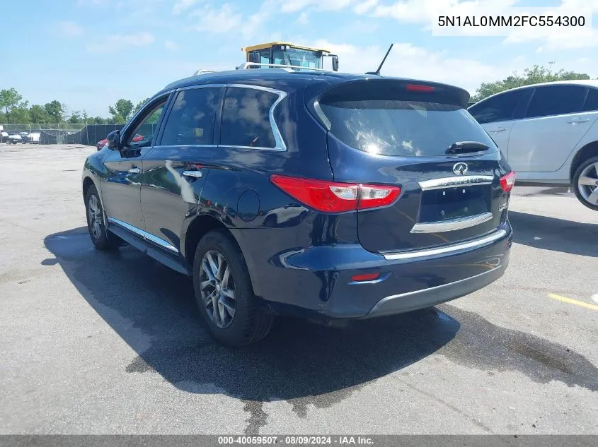 2015 Infiniti Qx60 VIN: 5N1AL0MM2FC554300 Lot: 40059507