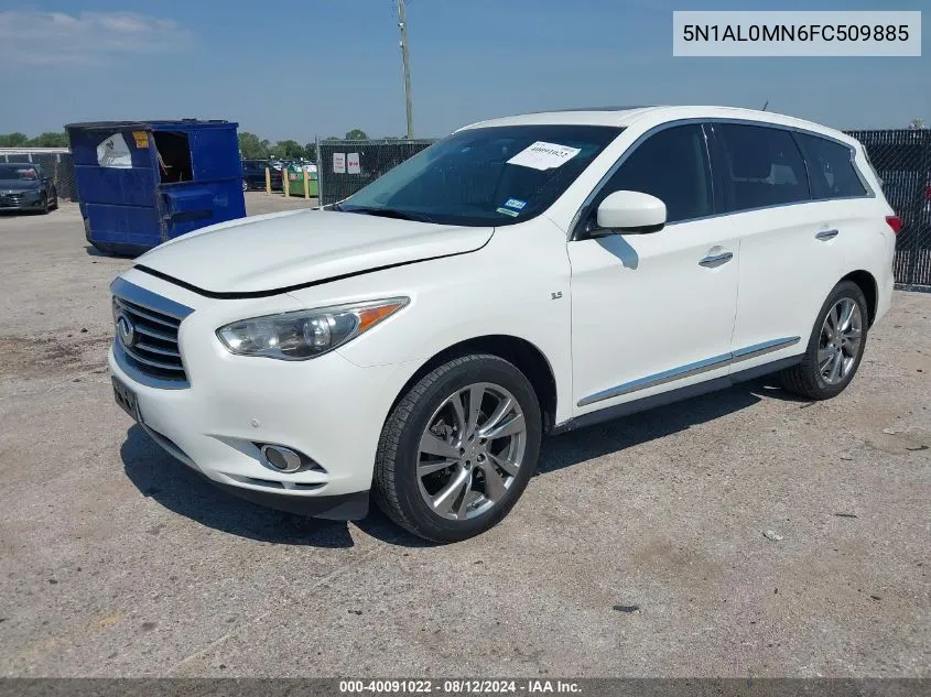 2015 Infiniti Qx60 VIN: 5N1AL0MN6FC509885 Lot: 40091022