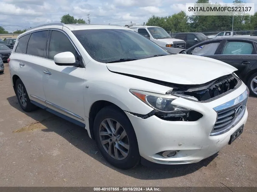 2015 Infiniti Qx60 VIN: 5N1AL0MM0FC522137 Lot: 40107855