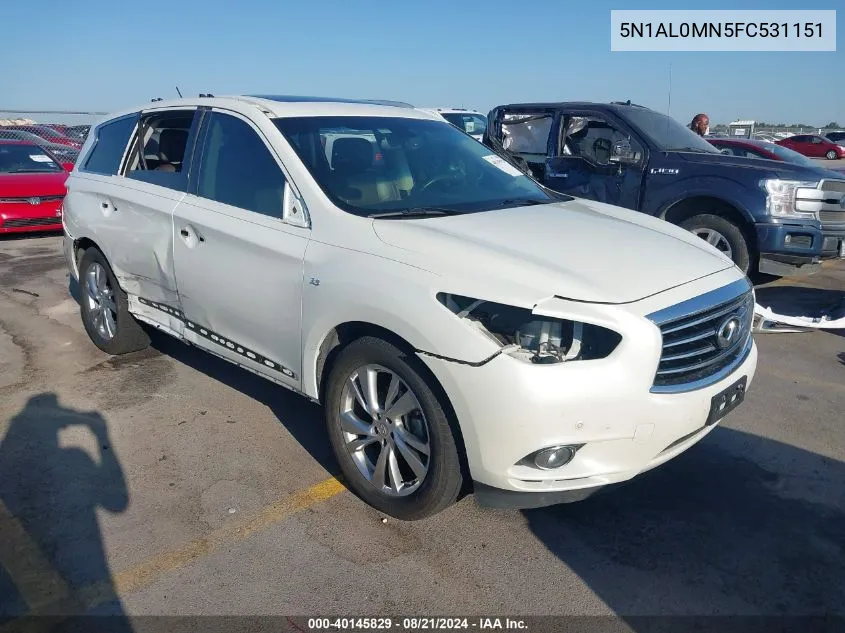 2015 Infiniti Qx60 VIN: 5N1AL0MN5FC531151 Lot: 40145829