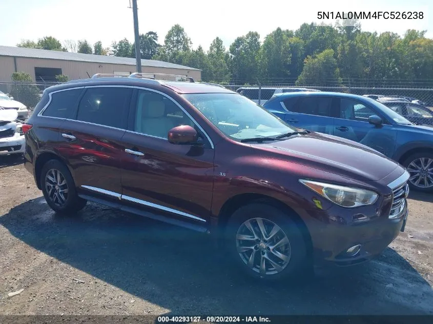 2015 Infiniti Qx60 VIN: 5N1AL0MM4FC526238 Lot: 40293127