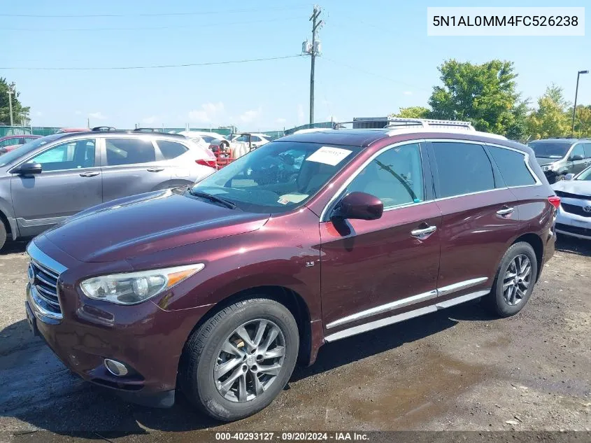 2015 Infiniti Qx60 VIN: 5N1AL0MM4FC526238 Lot: 40293127