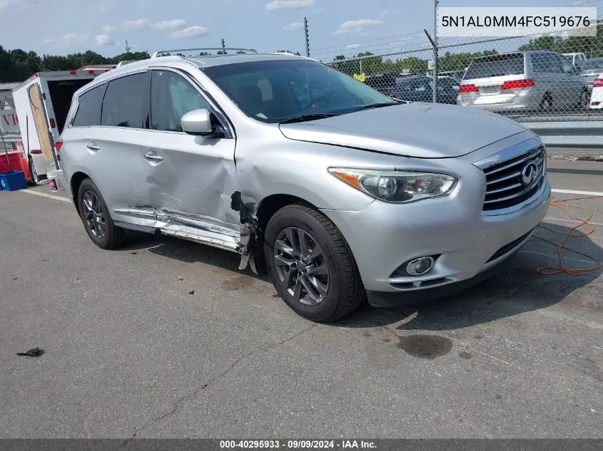 2015 Infiniti Qx60 VIN: 5N1AL0MM4FC519676 Lot: 40295933