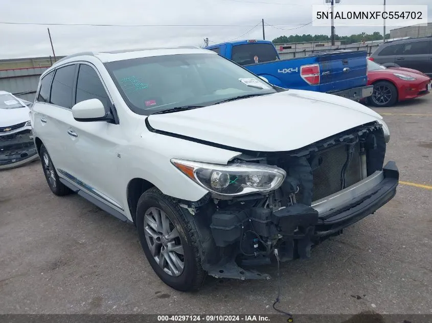 2015 Infiniti Qx60 VIN: 5N1AL0MNXFC554702 Lot: 40297124