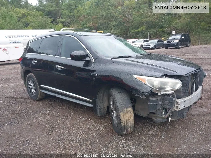 2015 Infiniti Qx60 VIN: 5N1AL0MN4FC522618 Lot: 40333387