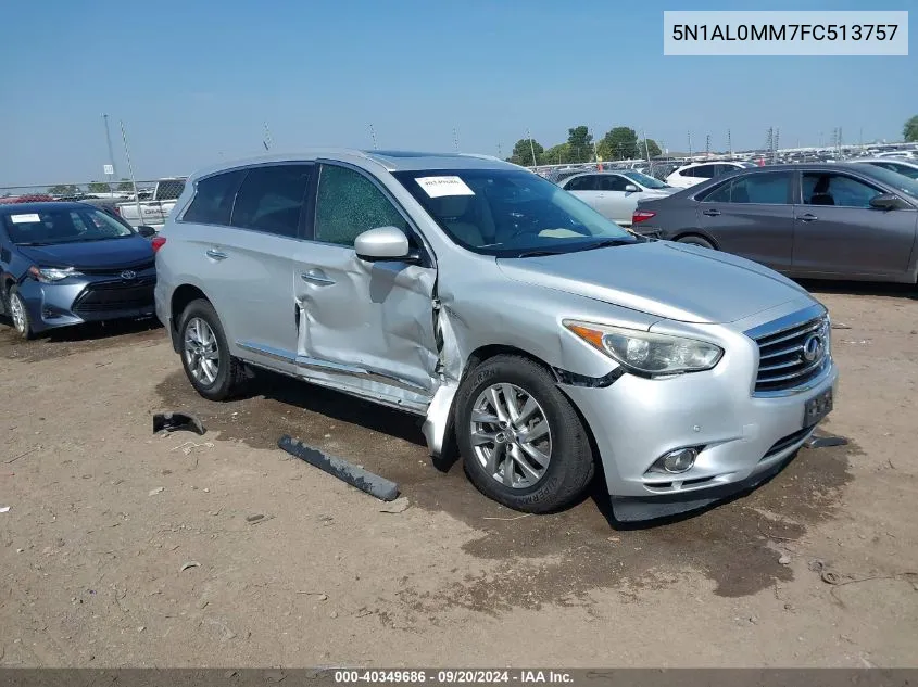 2015 Infiniti Qx60 VIN: 5N1AL0MM7FC513757 Lot: 40349686