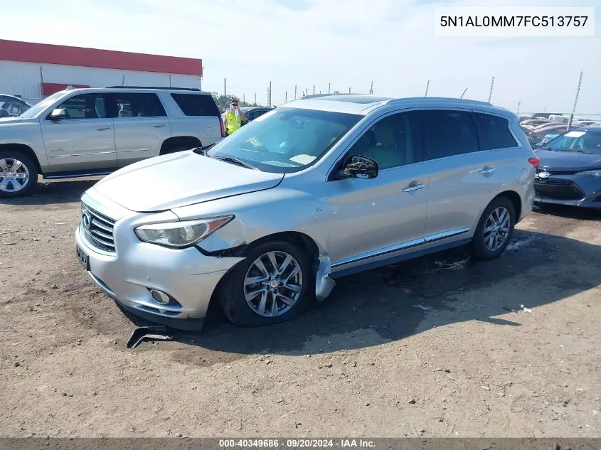 2015 Infiniti Qx60 VIN: 5N1AL0MM7FC513757 Lot: 40349686