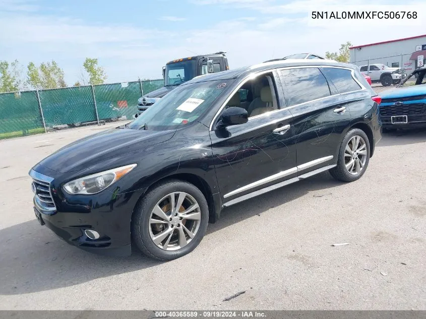 2015 Infiniti Qx60 VIN: 5N1AL0MMXFC506768 Lot: 40365589