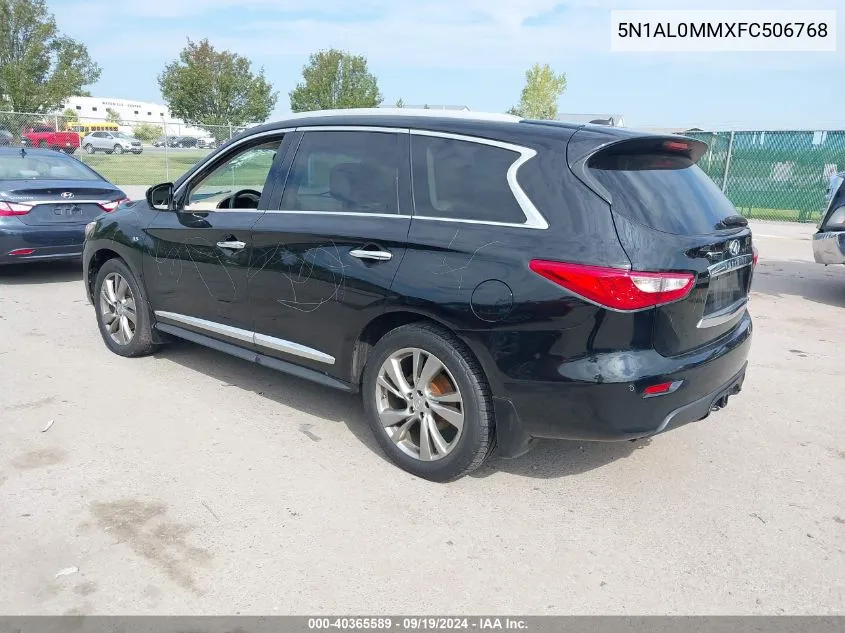 2015 Infiniti Qx60 VIN: 5N1AL0MMXFC506768 Lot: 40365589