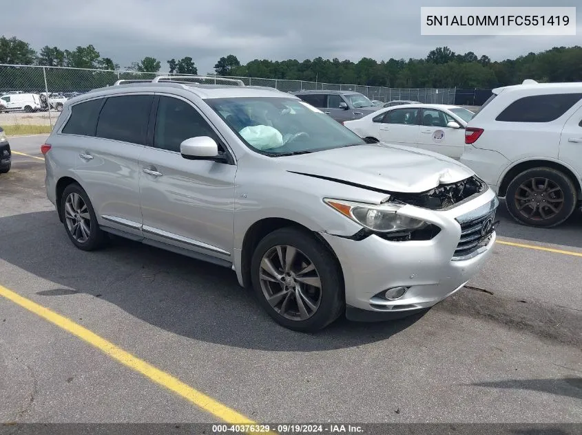 2015 Infiniti Qx60 VIN: 5N1AL0MM1FC551419 Lot: 40376329