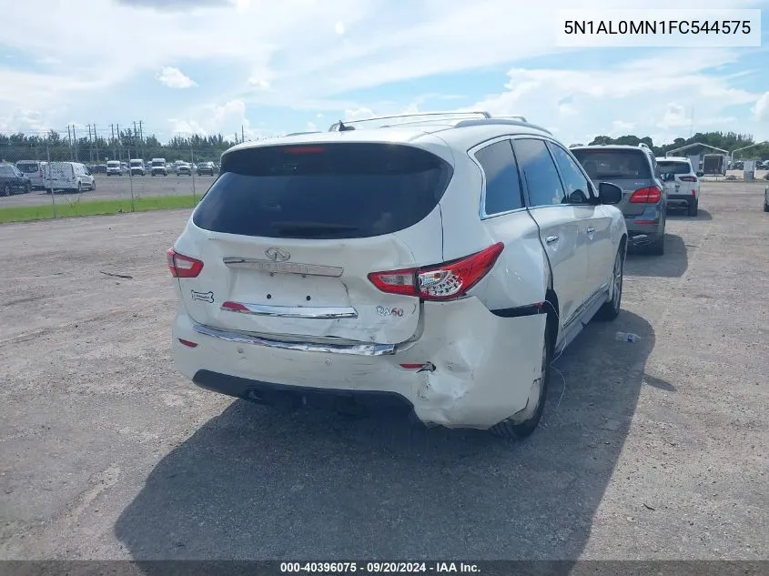 2015 Infiniti Qx60 VIN: 5N1AL0MN1FC544575 Lot: 40396075