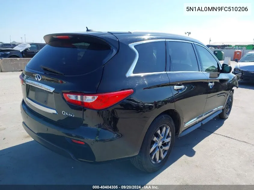 2015 Infiniti Qx60 VIN: 5N1AL0MN9FC510206 Lot: 40404305