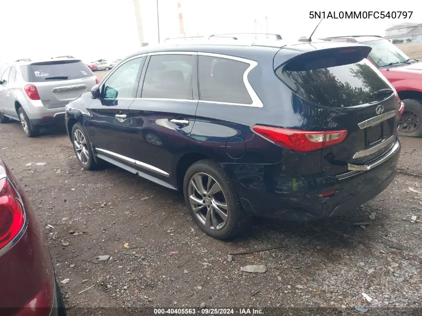 2015 Infiniti Qx60 VIN: 5N1AL0MM0FC540797 Lot: 40405563