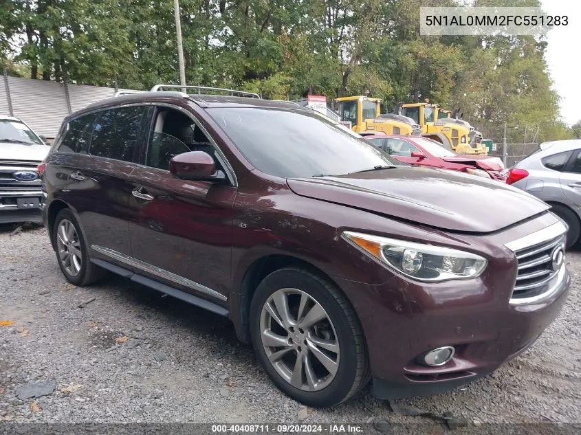 2015 Infiniti Qx60 VIN: 5N1AL0MM2FC551283 Lot: 40408711