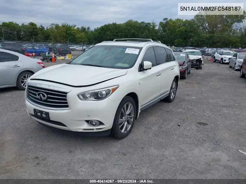 2015 Infiniti Qx60 VIN: 5N1AL0MM2FC548187 Lot: 40414267