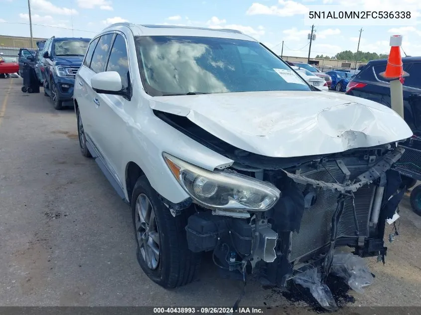 2015 Infiniti Qx60 VIN: 5N1AL0MN2FC536338 Lot: 40438993