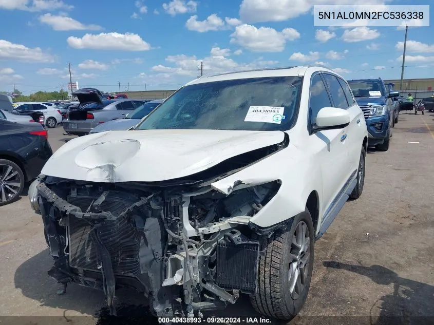 2015 Infiniti Qx60 VIN: 5N1AL0MN2FC536338 Lot: 40438993