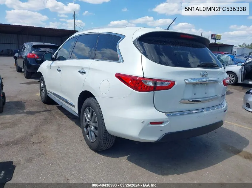 2015 Infiniti Qx60 VIN: 5N1AL0MN2FC536338 Lot: 40438993