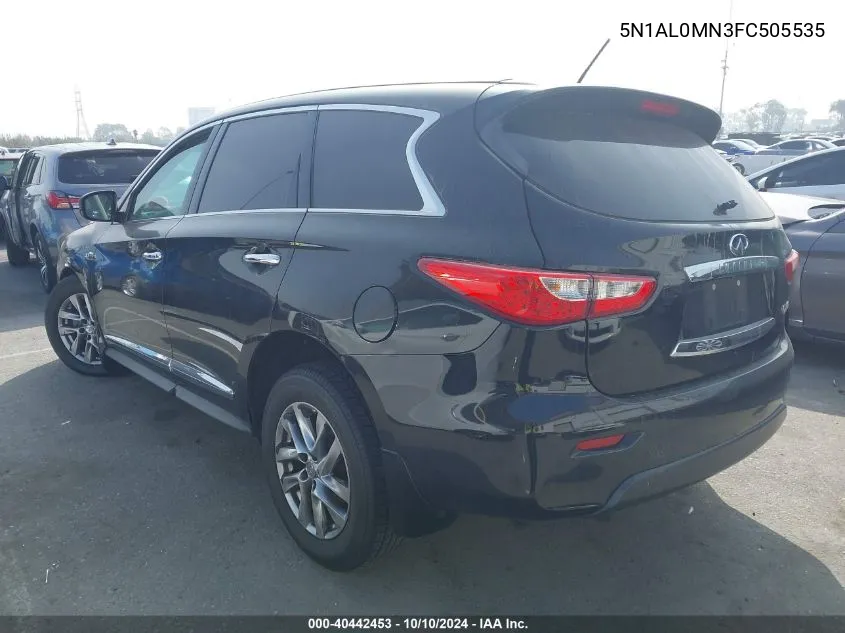 2015 Infiniti Qx60 VIN: 5N1AL0MN3FC505535 Lot: 40442453