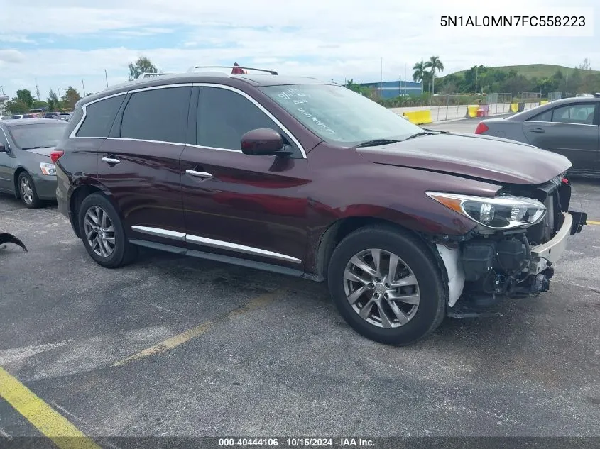 2015 Infiniti Qx60 VIN: 5N1AL0MN7FC558223 Lot: 40444106