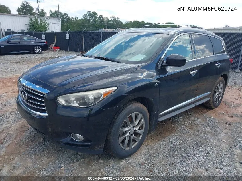 2015 Infiniti Qx60 VIN: 5N1AL0MM5FC520724 Lot: 40448932