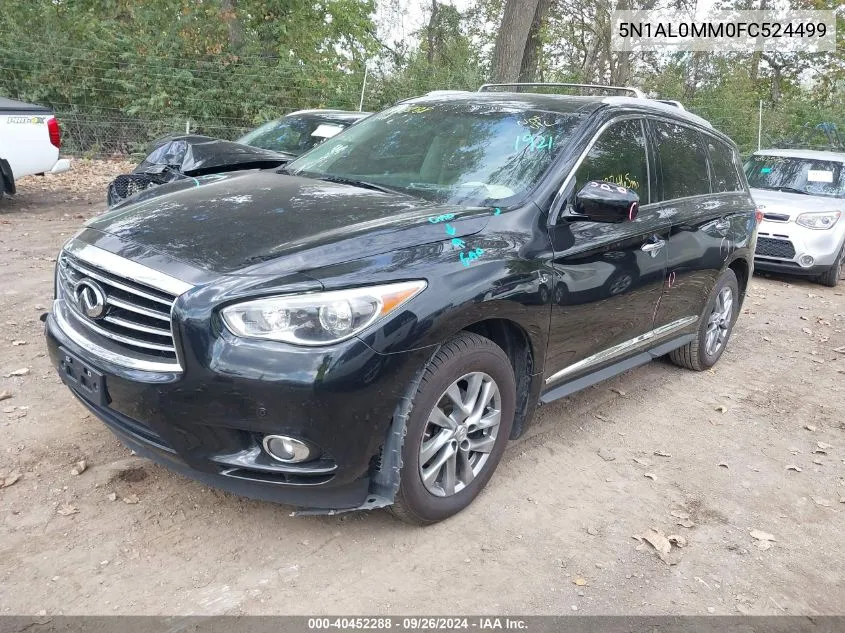 2015 Infiniti Qx60 VIN: 5N1AL0MM0FC524499 Lot: 40452288