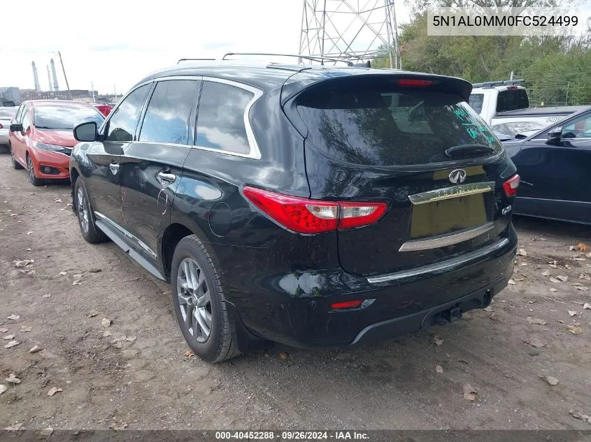 2015 Infiniti Qx60 VIN: 5N1AL0MM0FC524499 Lot: 40452288