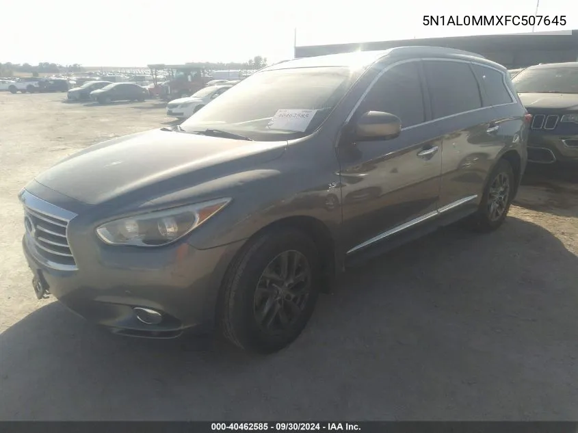 2015 Infiniti Qx60 VIN: 5N1AL0MMXFC507645 Lot: 40462585