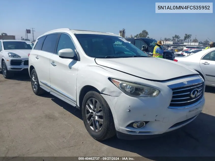 2015 Infiniti Qx60 VIN: 5N1AL0MN4FC535952 Lot: 40462737